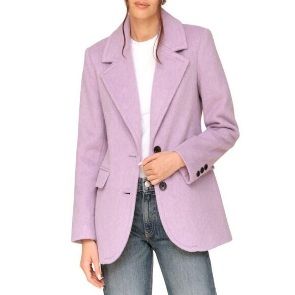 Avec Les Filles Cozy Boyfriend Brushed Wool-blend Blazer - Picture 3 of 7